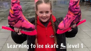 LEARNING TO ICE SKATE | SKATE UK LEVEL 1| ICE SKATING BEGINNERS