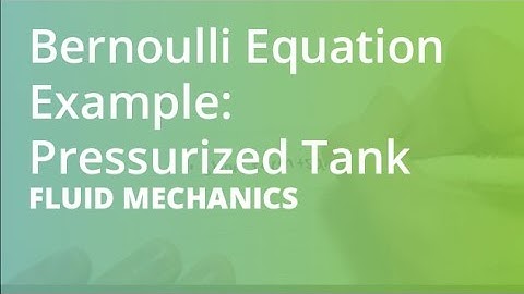 Bernoulli Equation Example: Pressurized Tank | Fluid Mechanics