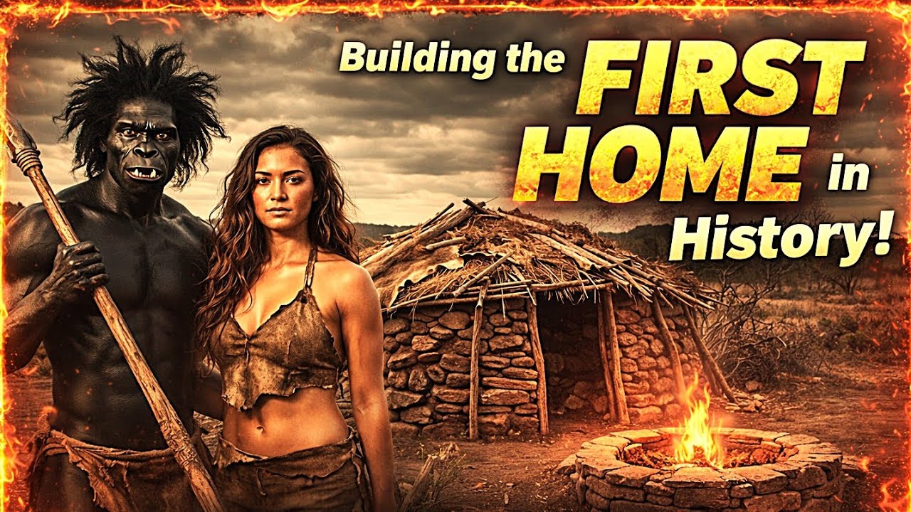 First Humans Home Building the First Home : A Prehistoric Human and a Beautiful Girl Defy ...