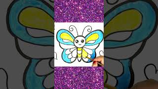 Draw A Cute Erfly In 60 Seconds Quick Art For Kids