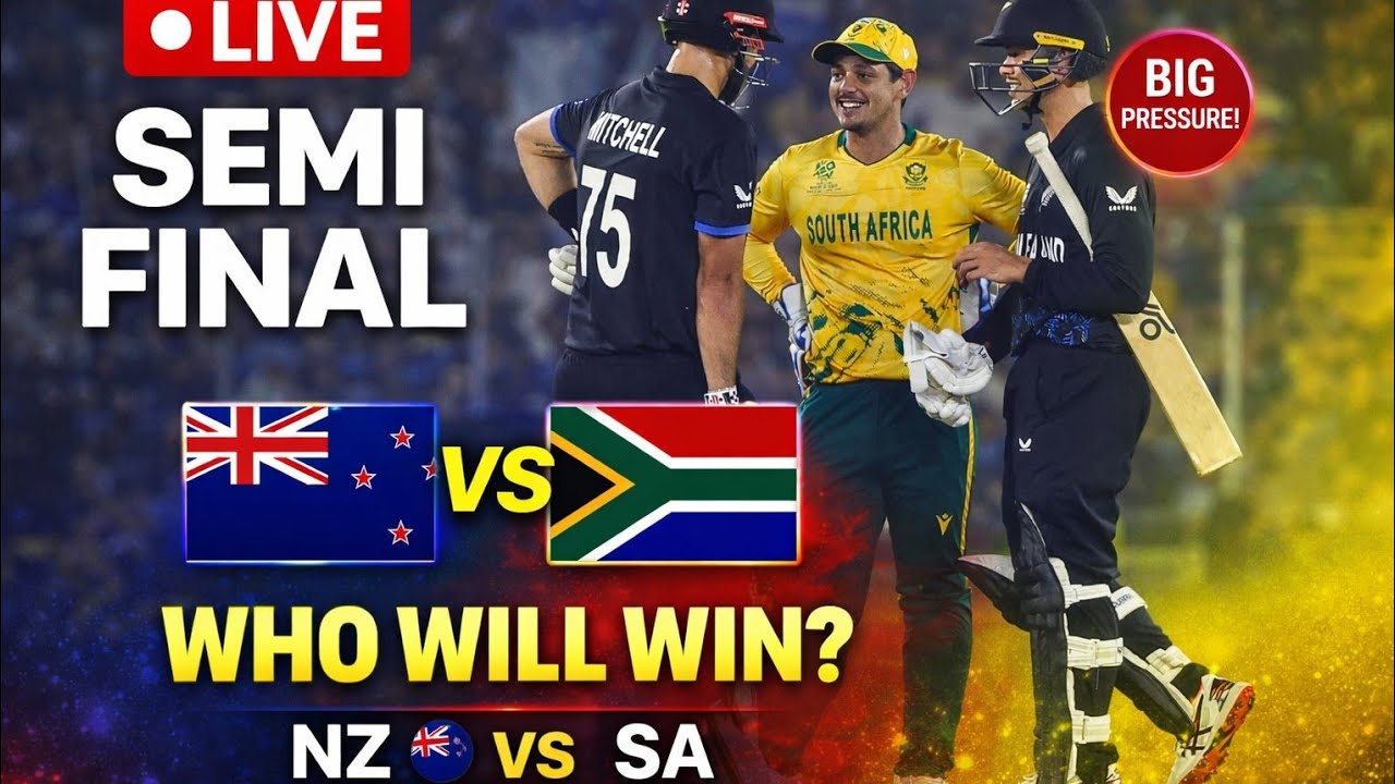 NZ vs SA LIVE 🔴 Semi Final Shock Incoming? | Who Will Enter Final Tonight?