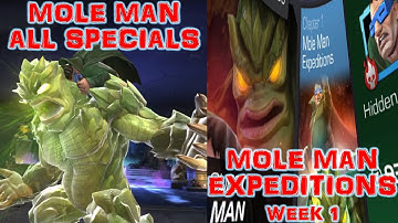 MCOC: Mole Man Expeditions Week 1 Hidden Cache | Mole Man All Special Attacks
