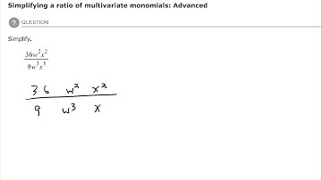 Simplifying a ratio of univariate and multivariate monomials