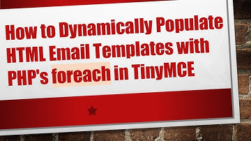 How to Dynamically Populate HTML Email Templates with PHP