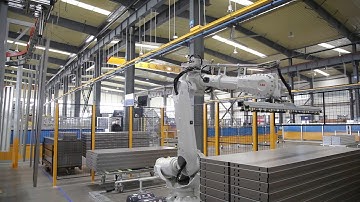 Robot Production Line Painting
