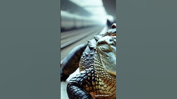 Cá sấu trên sân ga