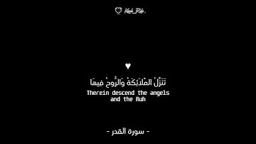 - ما تيسر من سورة القدر -