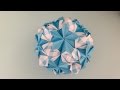 折り紙Origamiのくす玉 花 ニチニチソウ 折り方
