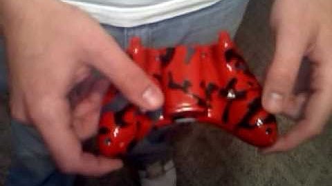 *SOLD* Red urban camo xbox 360 controller with dropshot and melee mod