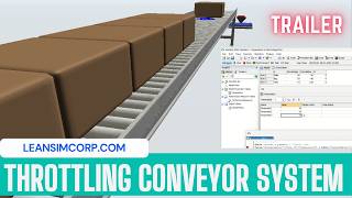 Throttling Conveyor | Automatic Adjust Station Speed | Conveyor Logic Flexsim Tutorial | Trailer