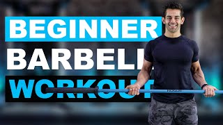 Beginner Full Body Barbell Workout (12 Minute) // Barbell Workout At Home For Beginners screenshot 2