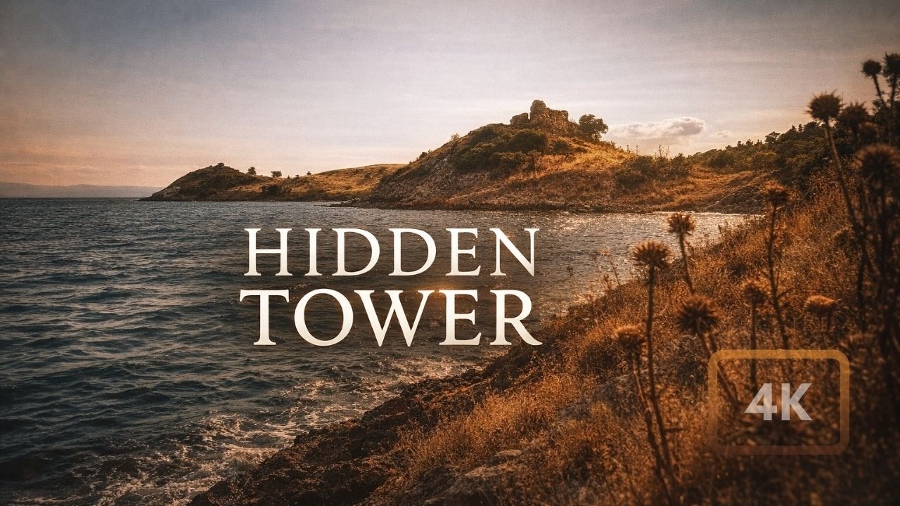К скрытой башне на сапборде 🏝️ | Уединённые берега и спокойное море ASMR • 4K
