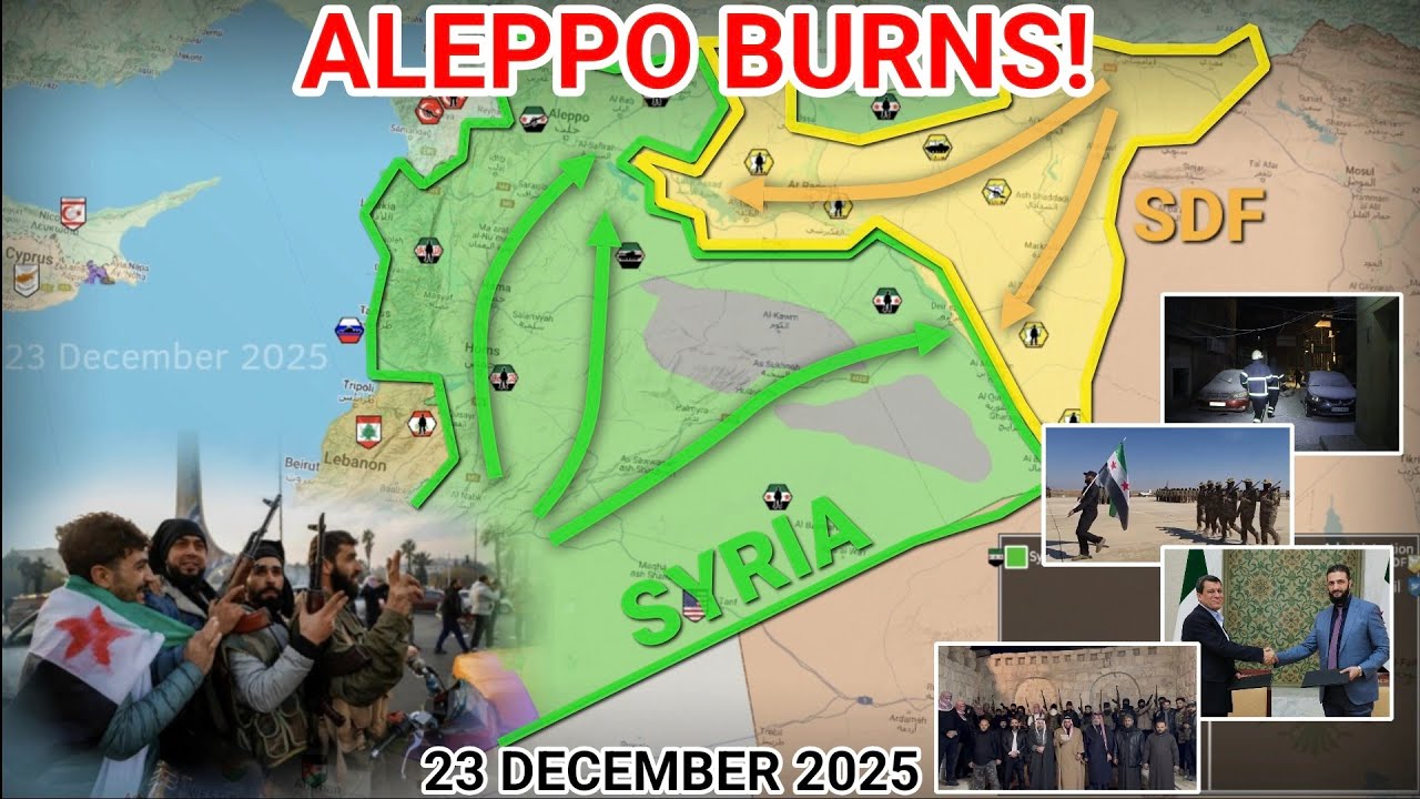 Aleppo Under Fire | SDF–Syrian Army Clashes Ignite Northern Syria [23 December 2025]