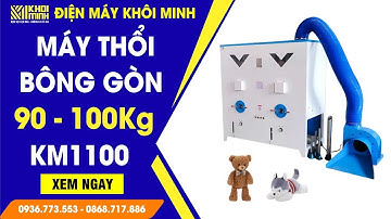 Máy Thổi Bông Gòn 2 Đầu KM1100 | Máy Thổi Bông Gòn Cho Gối, Gấu Bông Nhanh Chóng