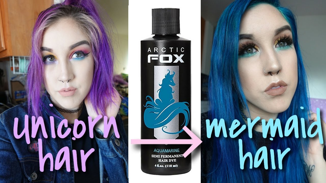 4. "Arctic Fox Semi-Permanent Hair Color in Sunset Orange with Blue Tips" - wide 9