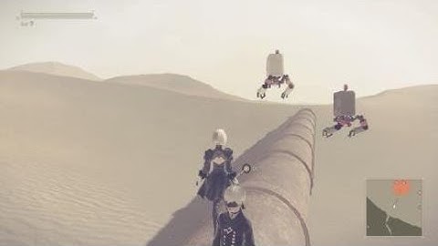NieR:Automata Unlocking Desert Area For The Quest Called The Machine Surge