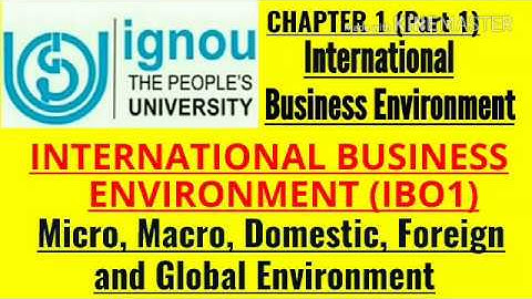 IGNOU- MISSION 70 %: M.COM IBO 1 CHAPTER 1 (PART 1) JUNE TEE EXPECTED Q&A