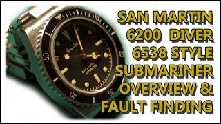 San Martin 6200 Vintage Rolex Submariner Homage