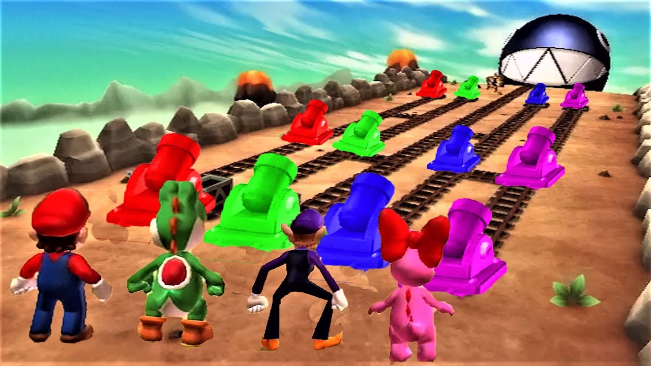 Mario party 9 ! Boss Battle ! Mario vs Yoshi vs Waluigi vs Birdo