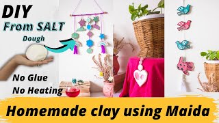How to make clay at home with maida | homemade salt dough ornaments