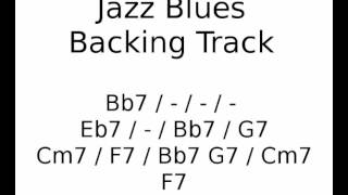 Jazz Blues backing track in Bb chords