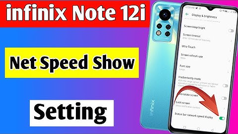 infinix note 12i me net speed show kaise kare | how to enable net speed infinix note 12i