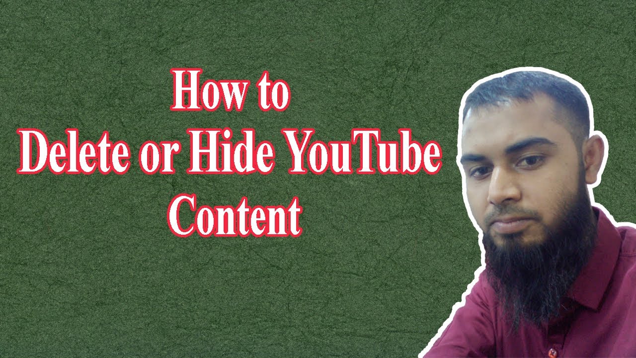 How to Delete & Hide YouTube Channel or Content Unhide YouTube