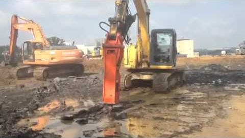NPK GH7 Hydraulic Hammer - Obstruction Removal for Site Prep