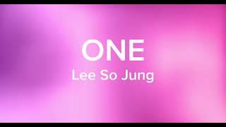ONE - Lee So Jung (KARAOKE ORIGINAL KEY)