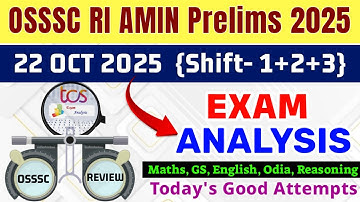 𝗥𝗜 𝗔𝗠𝗜𝗡 𝟮𝟮𝗻𝗱 𝗢𝗰𝘁 𝗧𝗼𝗱𝗮𝘆 𝗘𝘅𝗮𝗺 𝗔𝗻𝗮𝗹𝘆𝘀𝗶𝘀 || 𝗢𝗦𝗦𝗦𝗖 𝗥𝗜, 𝗔𝗠𝗜𝗡 𝗣𝗿𝗲𝗹𝗶𝗺𝘀 || 𝗦𝗮𝗳𝗲 𝗦𝗰𝗼𝗿𝗲 || Solution Routes