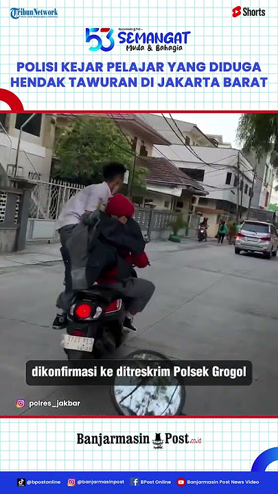Pelajar yang Diduga Hendak Tawuran Lari Terbirit-birit Dikejar Polisi