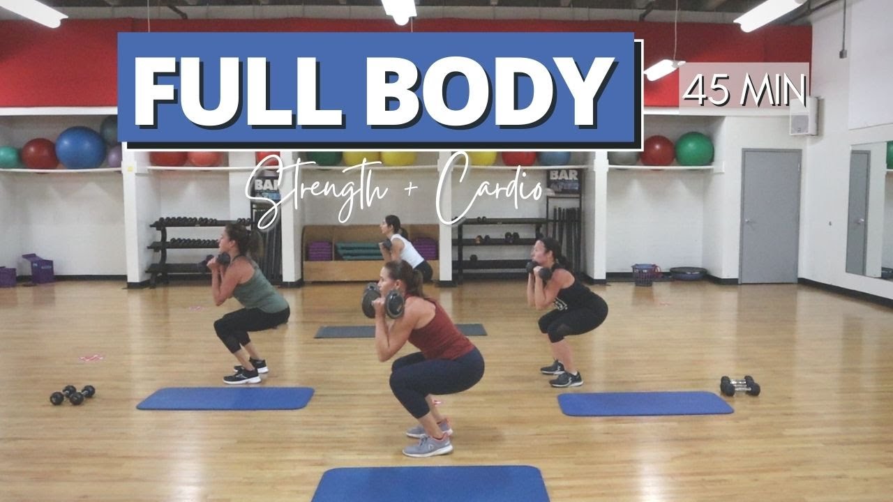 45 MIN Full Body Workout #30 | Cardio + Strength Dumbbells | at HOME ...