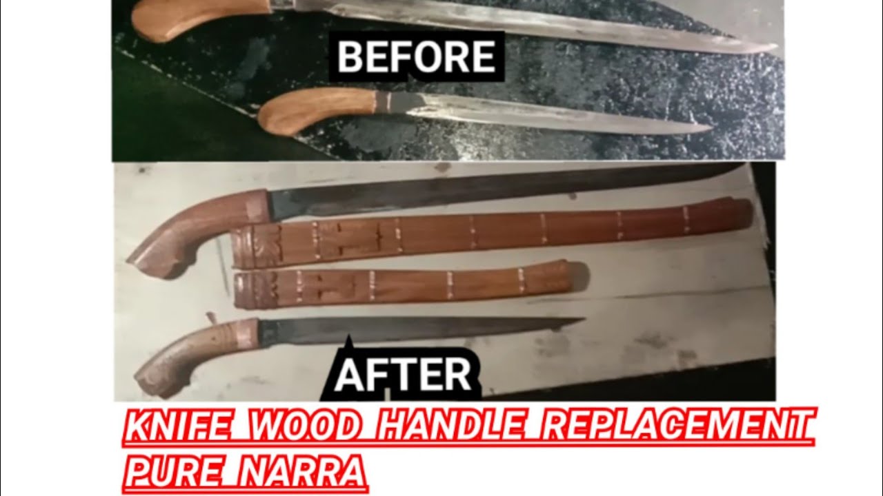 Knife wood handle replacement PURENARRA YouTube