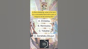 Riichi Mahjong Trivia Q24 #shorts #trivia #riichimahjong