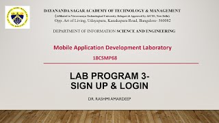 Celebrity Mobile Application Development Lab 3 | Sign Up & Login Part 1| UI Design Wealth