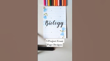 5 project front page designs #shorts #frontpagedesignforschoolproject #frontpage #frontpagedesign