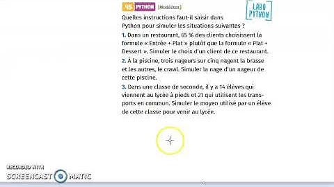 La fonction random de python