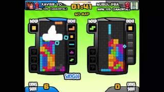 KO5 in 26 sec - 52 Lines Sent - Tetris Battle 2P - 4-Wide