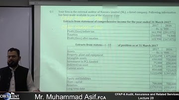 CFAP 6 Lecture 28 || Sir Muhammad Asif || December 2023 || Audit , Assurance and Related Services CA