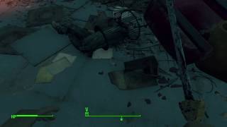 Fallout 4 Hilarious Physics Glitch - Breakdancing bin head body - Gunner/Raider