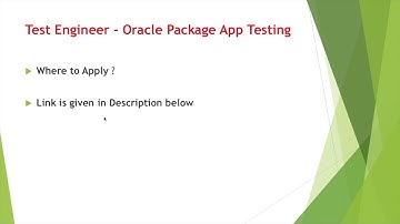 Software Testing Jobs   Test Engineer   Oracle Package App Testing   Wipro   Chennai