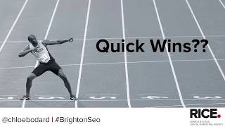 SEO Quick Wins - Chloe Bodard at BrightonSEO