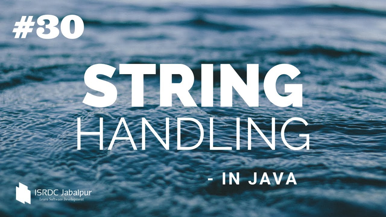 STRING Handling in JAVA ~ #30 (string manipulation on white board ...