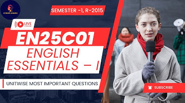 EN25C01 English Essentials – I Important Questions |Regulation 2025 | Anna University 1st Year|Sem 1