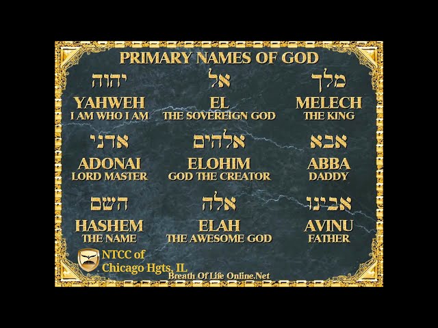 Pt. 3: Names of God – El, Eloah, Elohim, Adonai, Shaddai, Elyon – Your  Faith Has Made You Whole