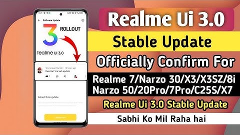 Realme Ui 3.0 Android 12 Stable Update Confirm Officially 🤩 | Realme Ui 3.0 Stable Update For All