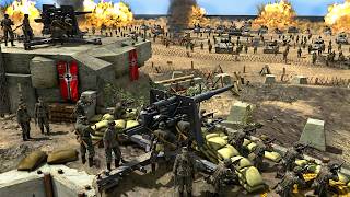 Can WW2 German Army Hold D-DAY OMAHA BEACH in this BASE BUILDING Simulator?! - Gates of Hell screenshot 1