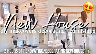 NEW HOUSE DECORATE WITH ME 2023 🏡😍 | 2 HOURS OF DIYs + DECORATING OUR NEW HOME