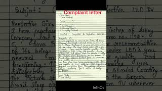 Surat pengaduan TV LED rusak #pendek