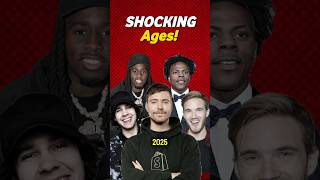 How Old Are Mrbeast, Pewdiepie & Ishowspeed In 2025? Youtuber Age Reveal